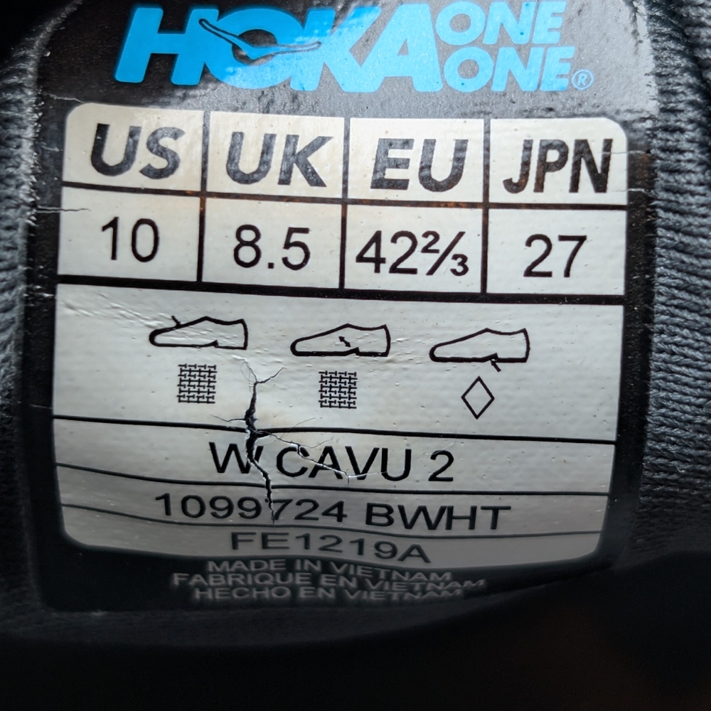 Hoka One One Cavu 2 ProFly Black Gray White Canvas Athletic Sneakers Shoe Men 10 - Picture 13 of 13